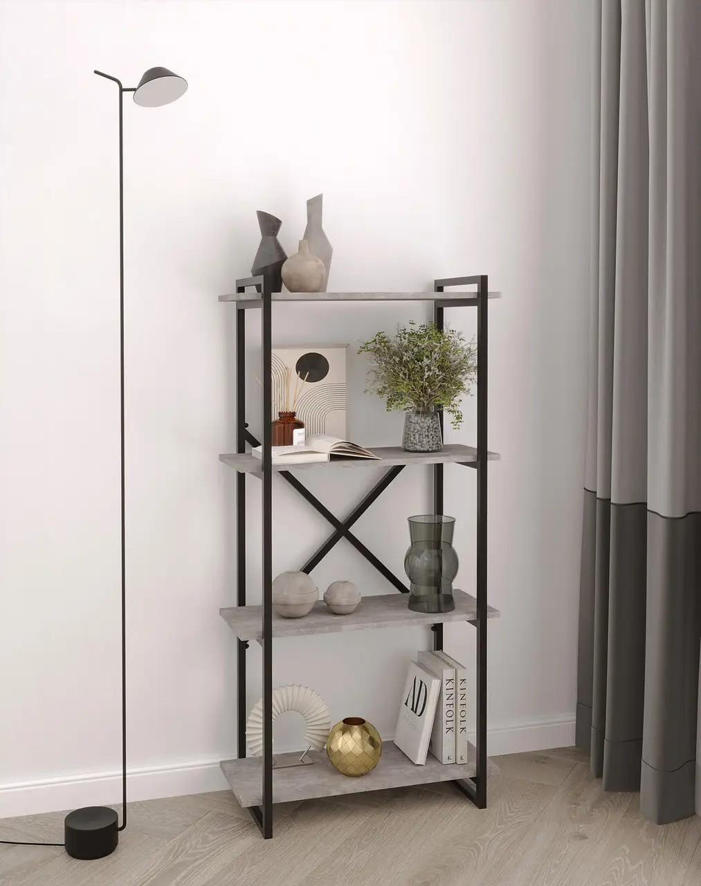 Стелаж в стилі Loft 700х1400х300 мм Бетон (FH-Ant-2)
