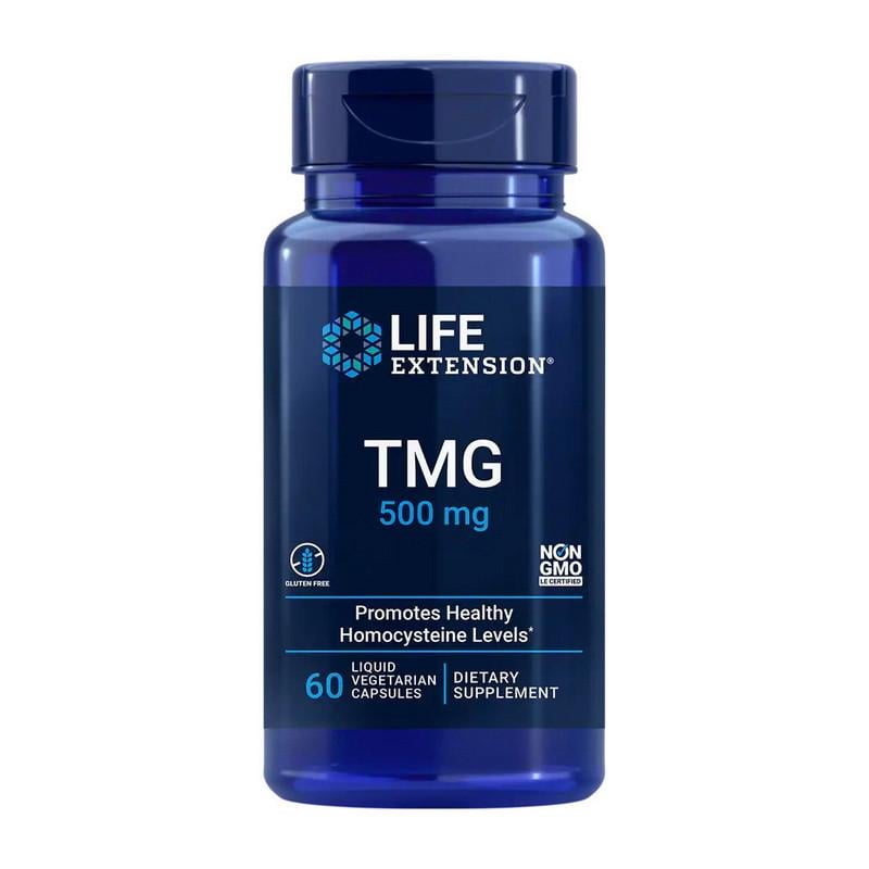 Безводный бетаин Life Extension TMG 500 мг 60 капс. (21379-01)