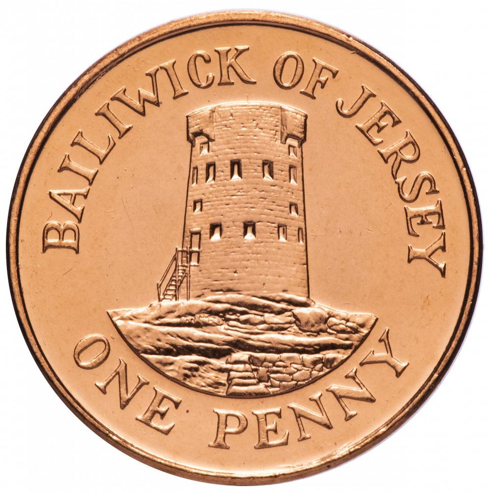 Коллекционная монета Джерси 1 пенни 2008 UNC (KM#103)