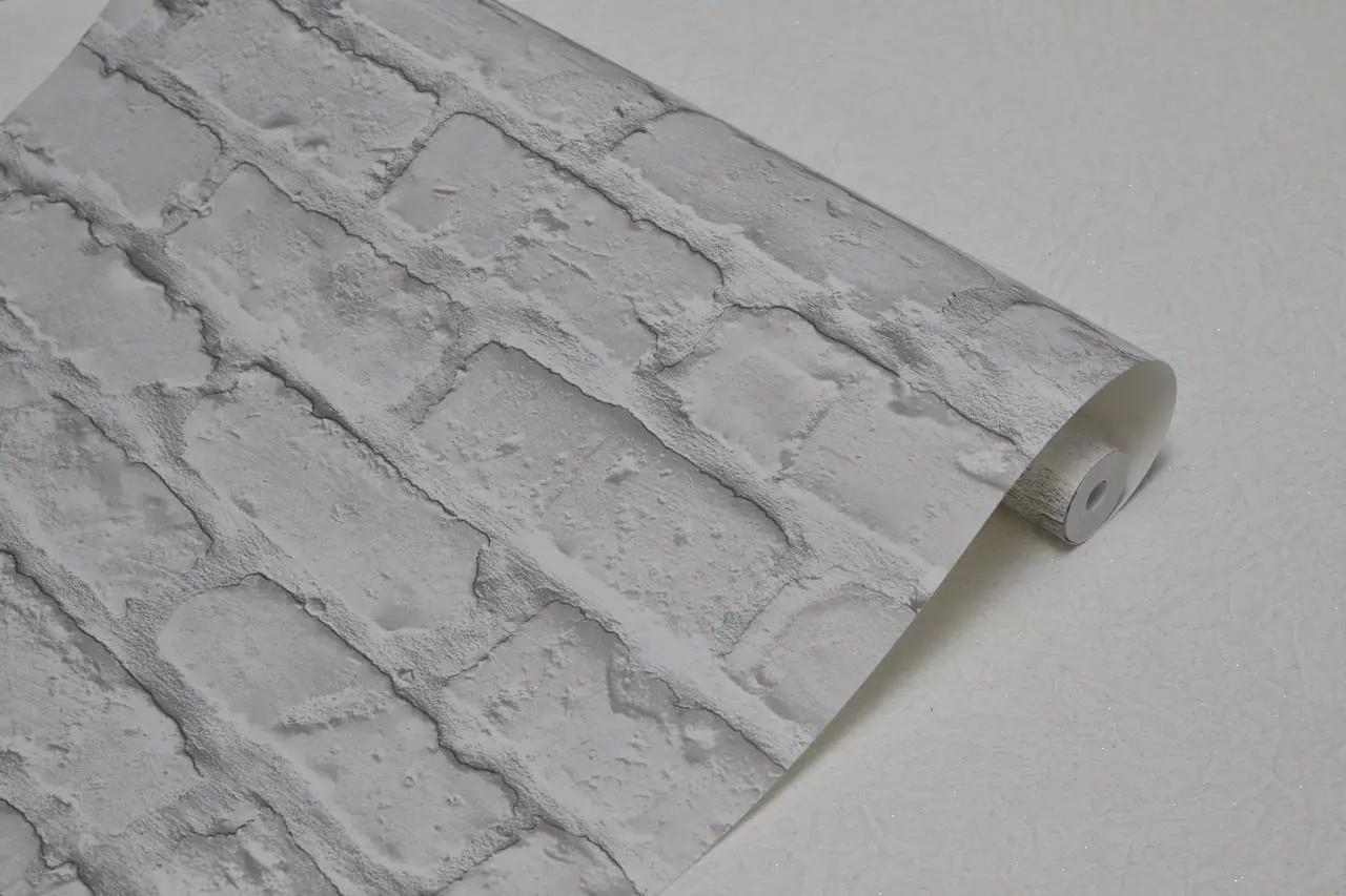 Обои бумажные влагостойкие Континент Кирпичи 2 Белый/Серый шов (2190) - фото 2 Обои бумажные влагостойкие Континент Кирпичи 2 Белый/Серый шов (2190) - фото 2