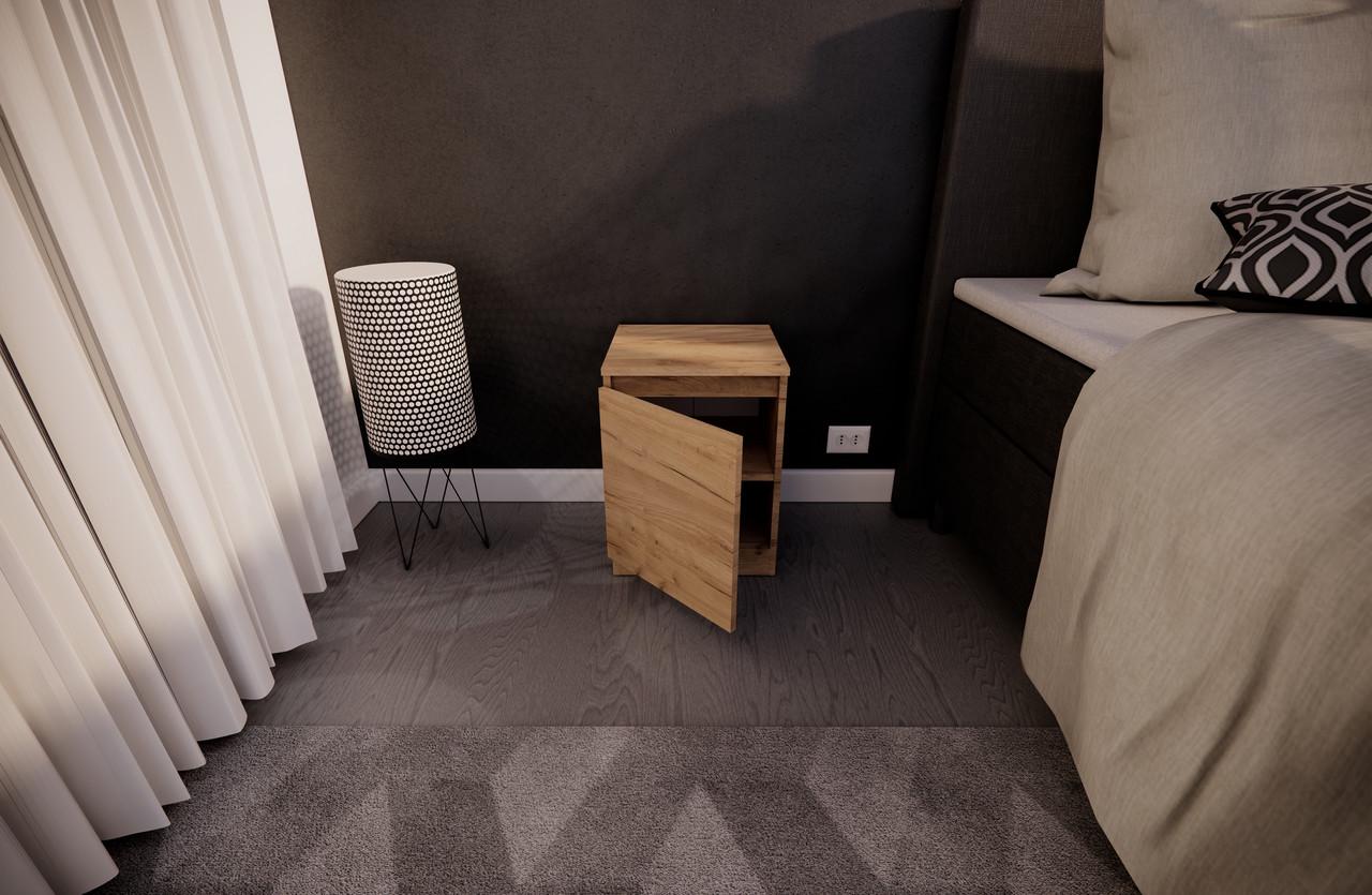 Тумба прикроватная MEBEX 40х40х54,5 см Дуб Крафт (VS2D400DC) - фото 2 Тумба прикроватная MEBEX 40х40х54,5 см Дуб Крафт (VS2D400DC) - фото 2