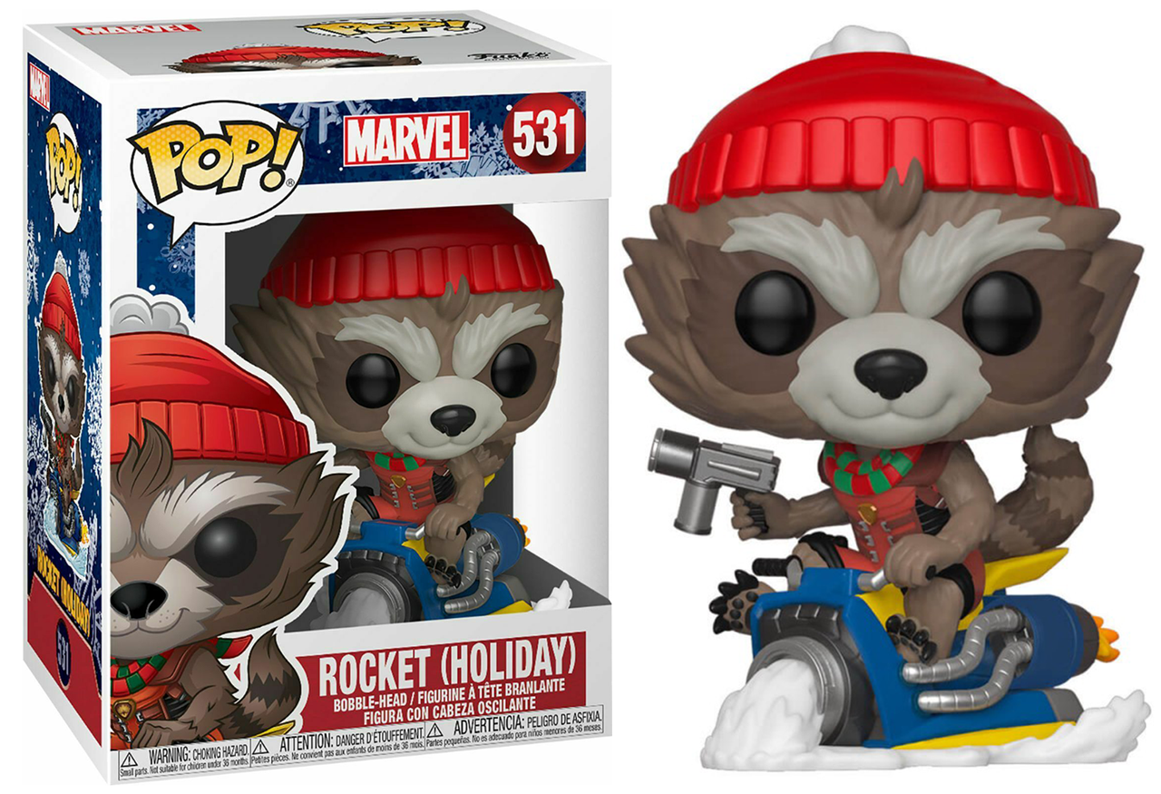 Фигурка Funko Pop Marvel Holiday Rocket 10 см (MH R 531) - фото 2