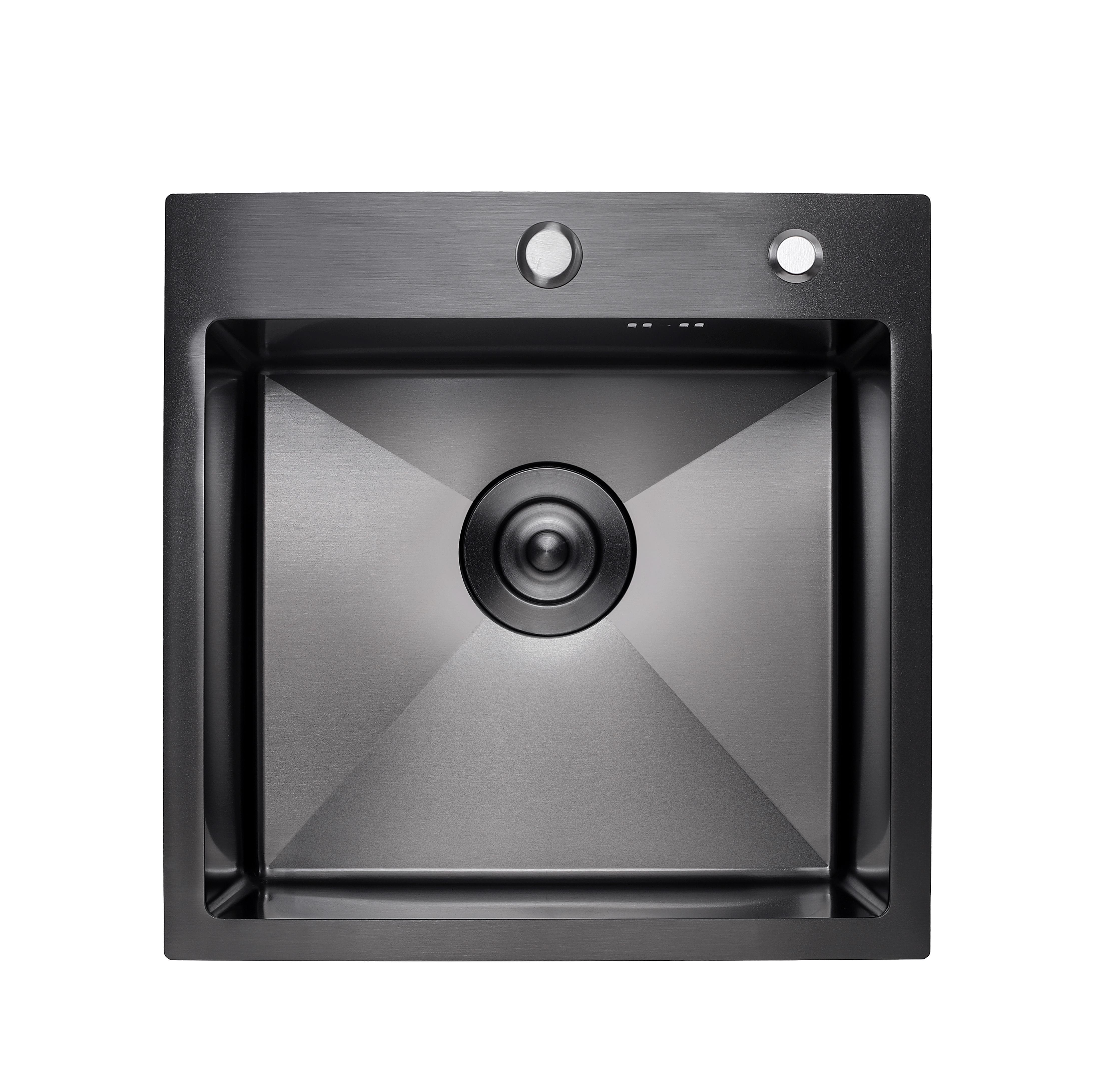 Мойка для кухни Platinum Handmade PVD с креплением 450x450x230 Черный