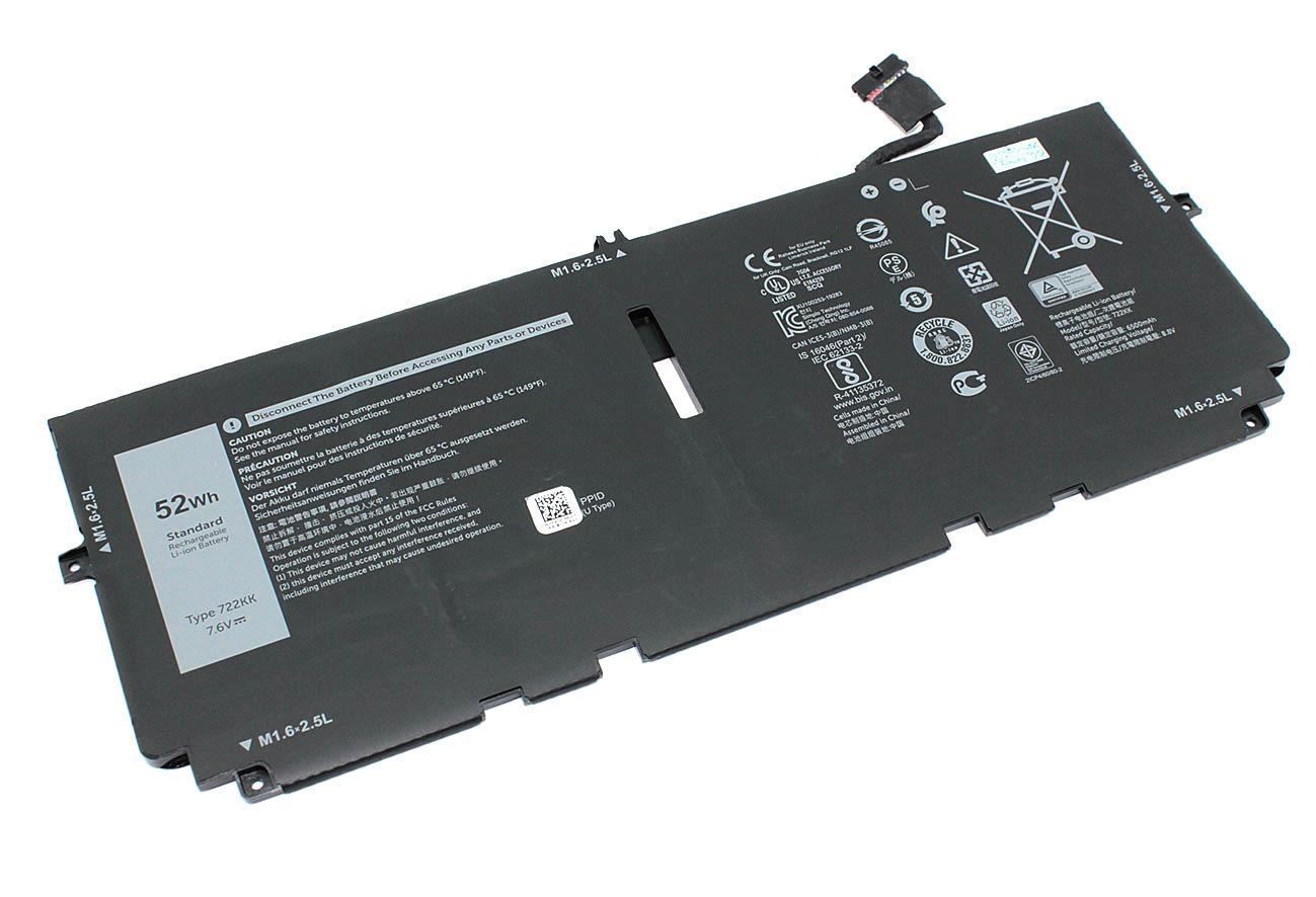 Аккумулятор для ноутбука Dell 2XXFW XPS 13 9300 7,6 V 6500 mAh OEM Black (084856)