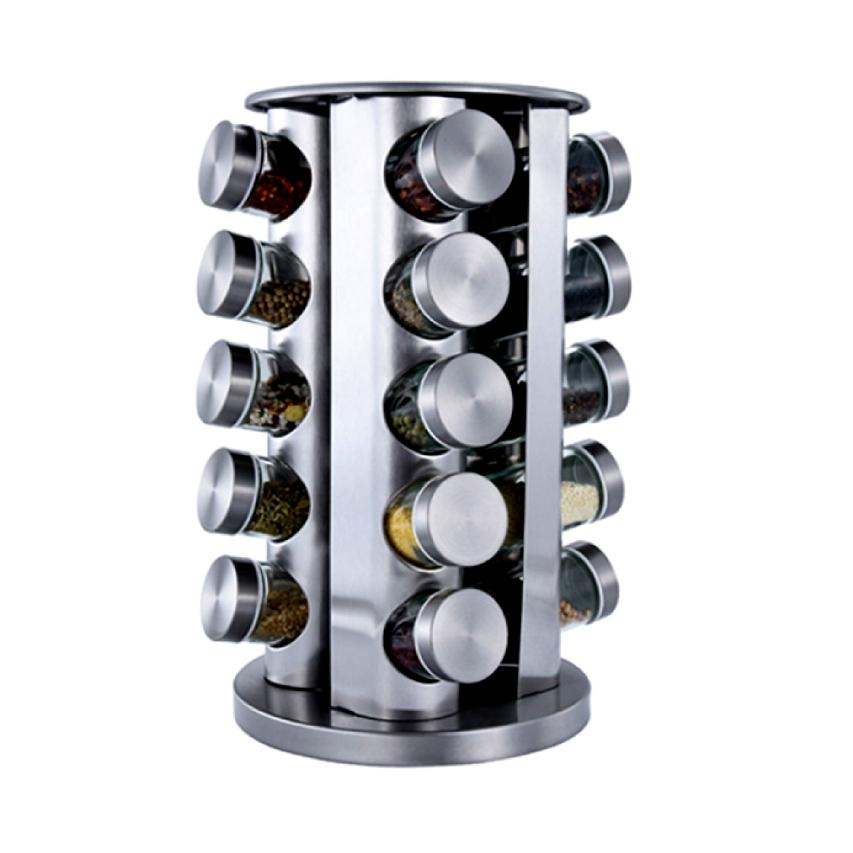 Набор для специй с 20 баночками Серебристый (1771312701759)