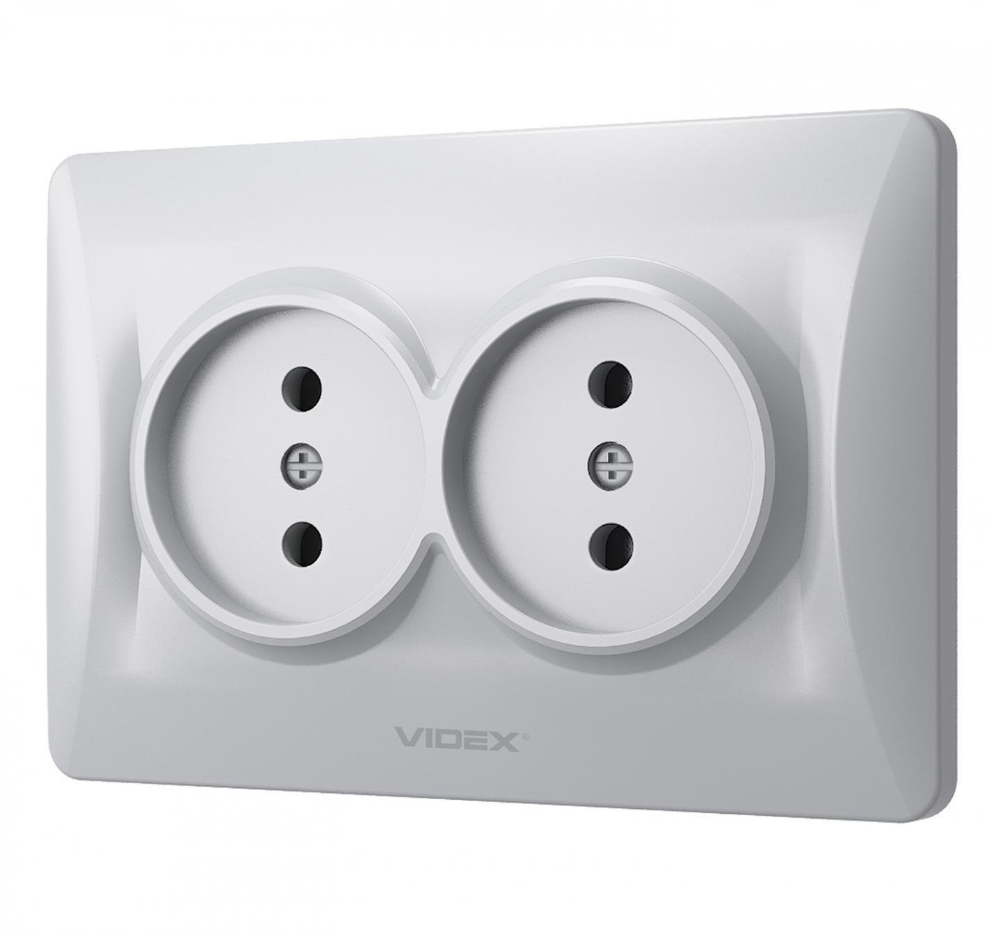 Розетка Vіdех Bіnеrа подвійна Срібний (22551078)