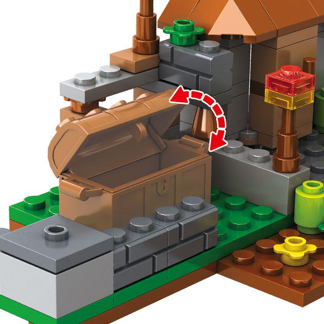 Конструктор minecraft база Стіва з фігурками і водоспадом 310 деталей (627) - фото 5 Конструктор minecraft база Стіва з фігурками і водоспадом 310 деталей (627) - фото 5