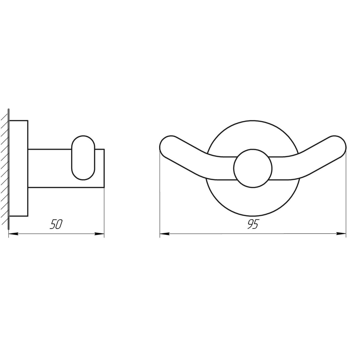 Крючок двойной Perfect Sanitary Appliances (SP 8125) - фото 3