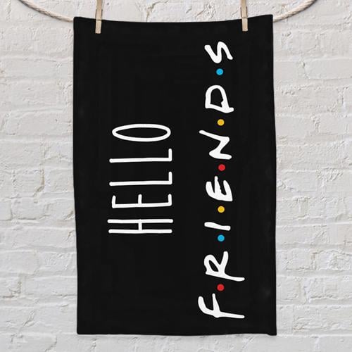 Полотенце с принтом Hello friends 80x50 см (PLM_21M035)