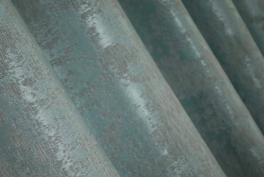 Комплект штор на люверсах SULTAN ХО жаккард 1,5 х2,5 м 2 шт. Бірюзовий/Сірий (1148ш) - фото 6