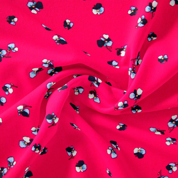 Ткань штапель твил IDEIA Братки 1,5 м Бургунд (2200004218908)