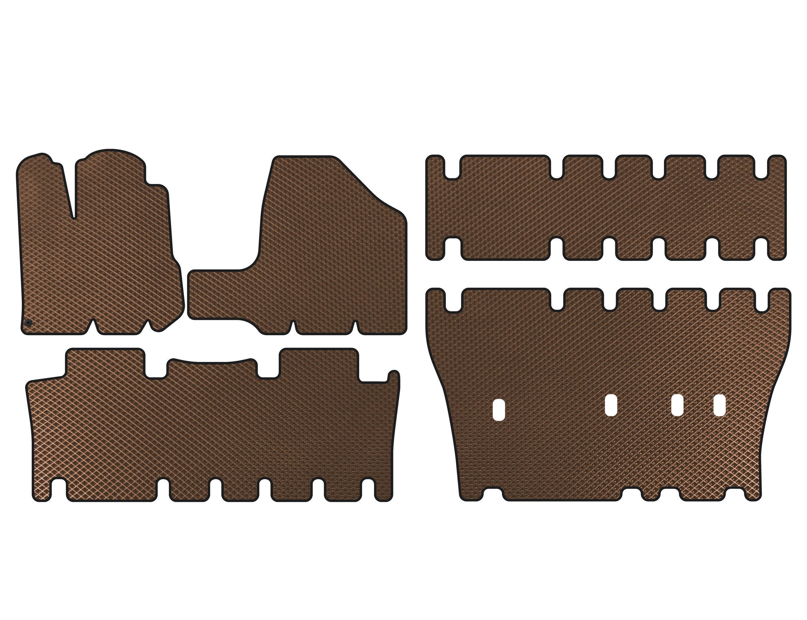 Коврики Digital Designs для Toyota Sienna 2003-2009 рр. этилвинилацетат Коричневый (147474)