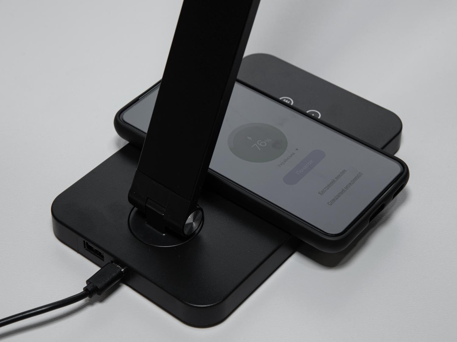Настольная лампа светодиодная (A855BK wireless charge) - фото 2 Настольная лампа светодиодная (A855BK wireless charge) - фото 2