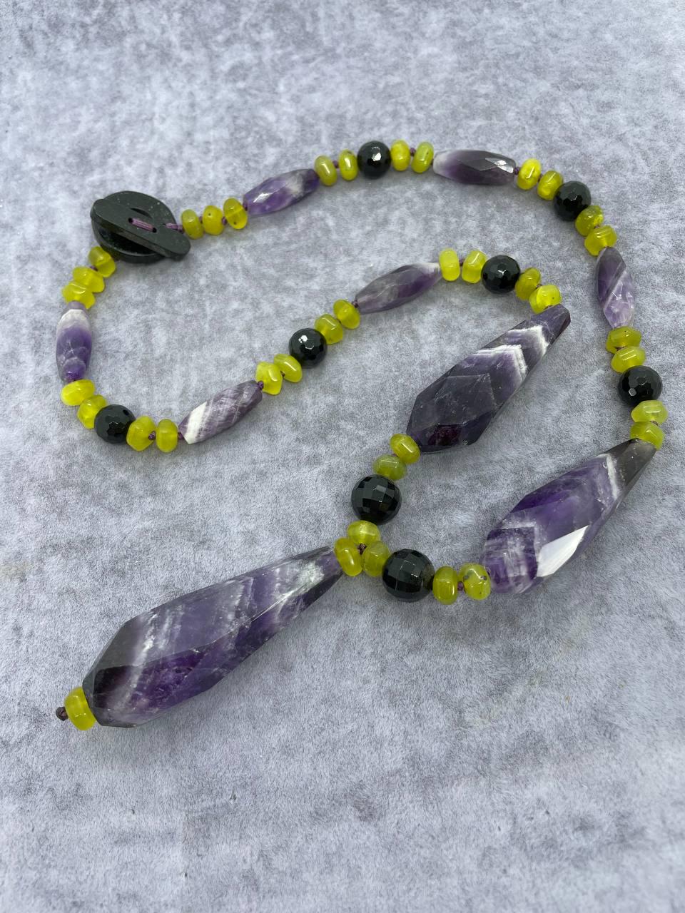 Бусы аметист 50 см Фиолетовый (9798)