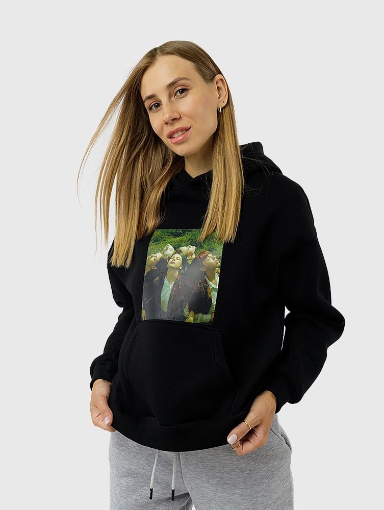 Худи женское ЦБ-00226043 р. 42 Черный (SKT000923505)