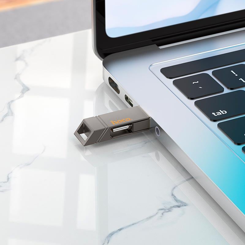 Флеш-пам'ять USB Hoco UD14 128 Гб USB-A/USB-C Grey (17541) - фото 5 Флеш-пам'ять USB Hoco UD14 128 Гб USB-A/USB-C Grey (17541) - фото 5