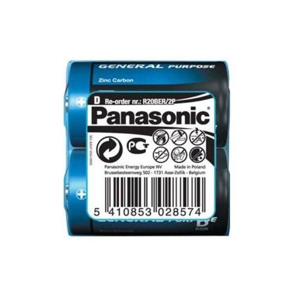 Батарейки Panasonic D/R20 General Purpose 1,5V 2 шт. (R20BER/2P)