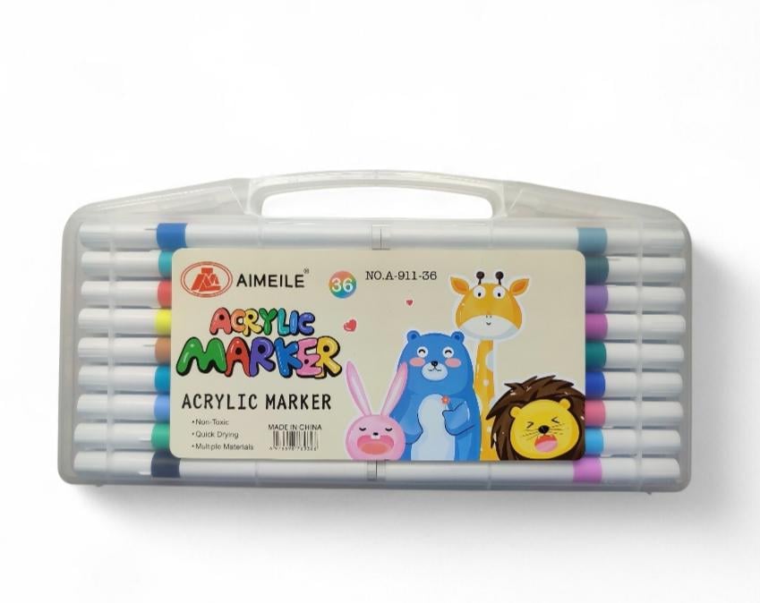 Набор маркеров акриловых на водной основе в пластиковом боксе 36 шт. (32618358)