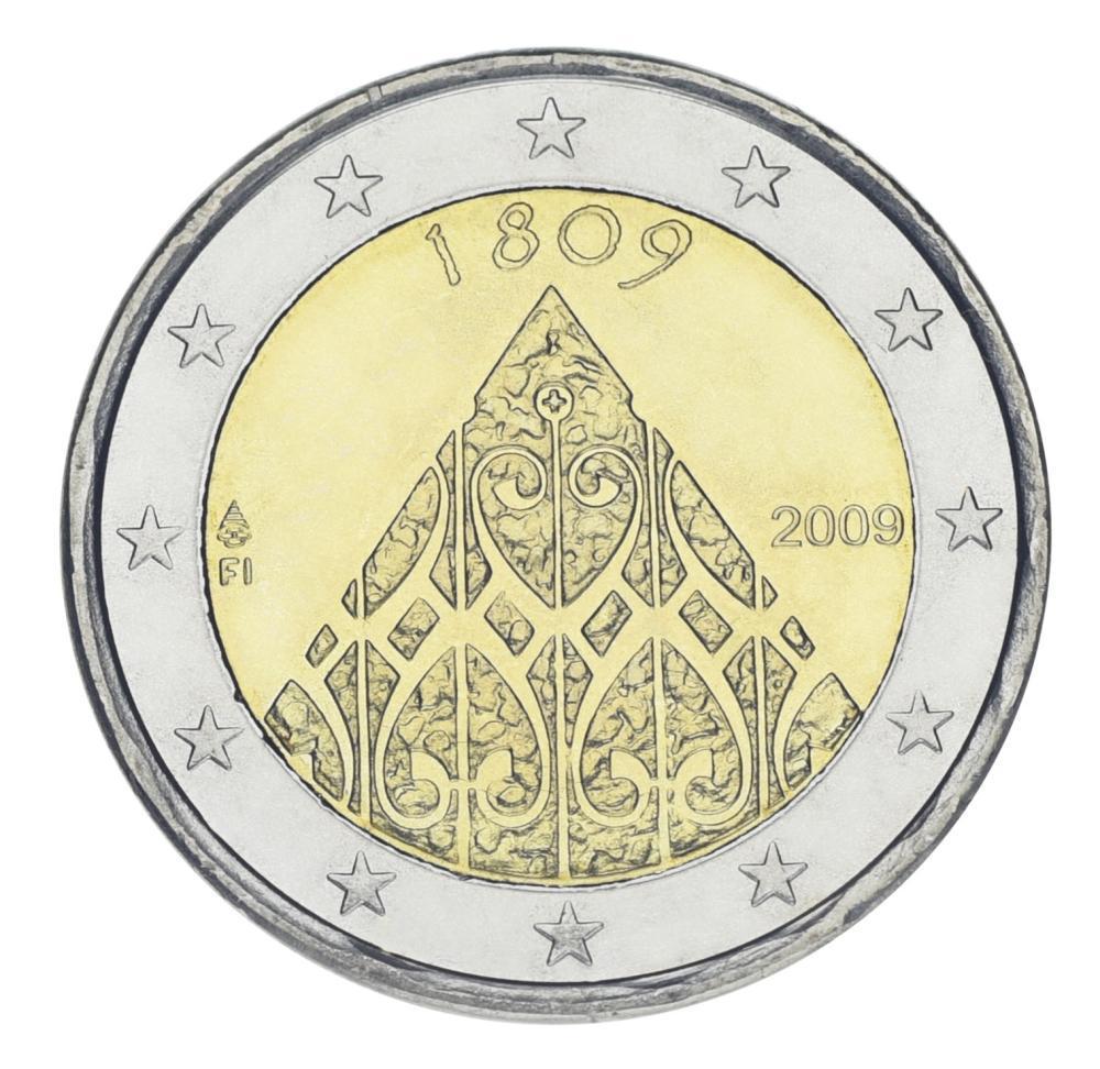 Колекційна монета Фінляндія 2 Євро-2009 200 років автономної Фінляндії UNC (KM#149)