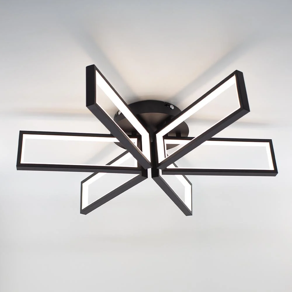 Люстра ESLLSE MADERA 6S с пультом 115 Вт 650x150 мм Черный (10619)