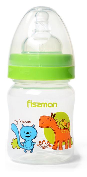 Пляшка дитяча для годування Fissman Babies Мої друзяшки 120 мл з широким горлом (FN-6886)