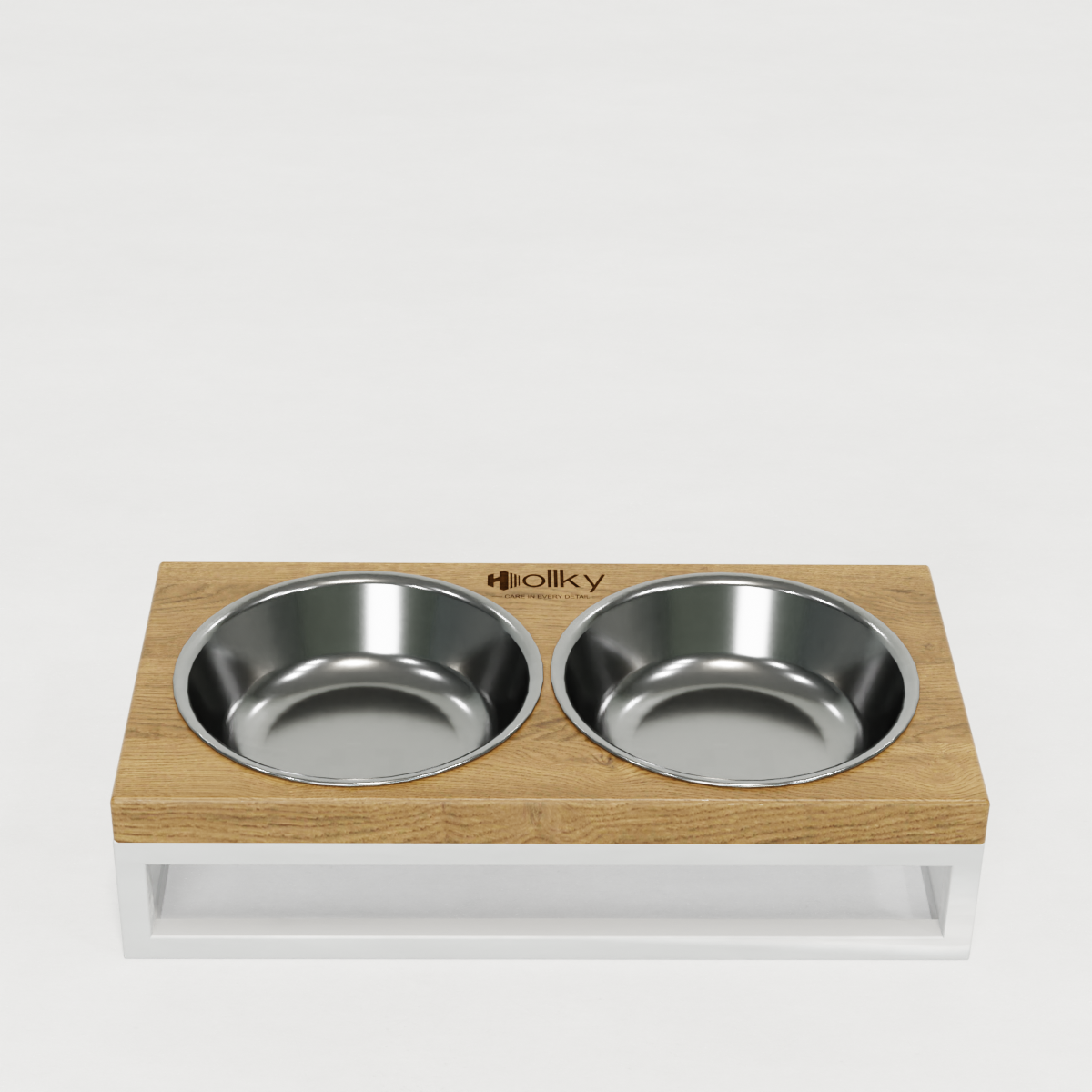 Миски на подставке для маленьких собак и котов Hollky Base XS 2х0,25 л (BXS-28145-WHNT) - фото 2 Миски на подставке для маленьких собак и котов Hollky Base XS 2х0,25 л (BXS-28145-WHNT) - фото 2