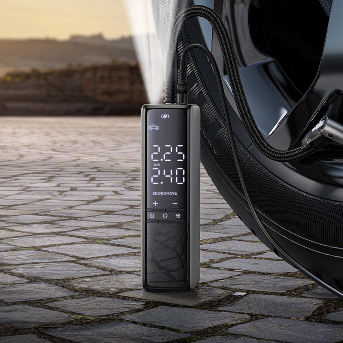 Насос автомобільний Borofone FC1 компрессор 160 PSI LED підсвічування Чорний (620014) - фото 8 Насос автомобільний Borofone FC1 компрессор 160 PSI LED підсвічування Чорний (620014) - фото 8