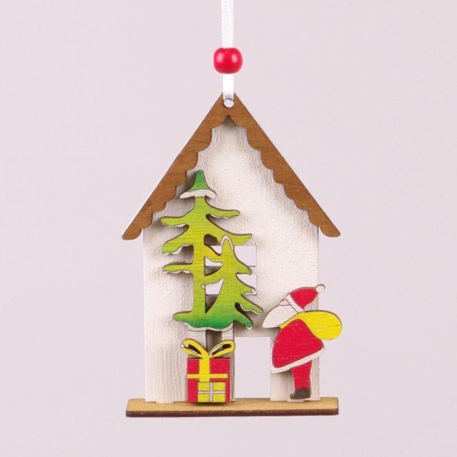 Новогодний подвеска Flora Домик 2 шт. (19940)