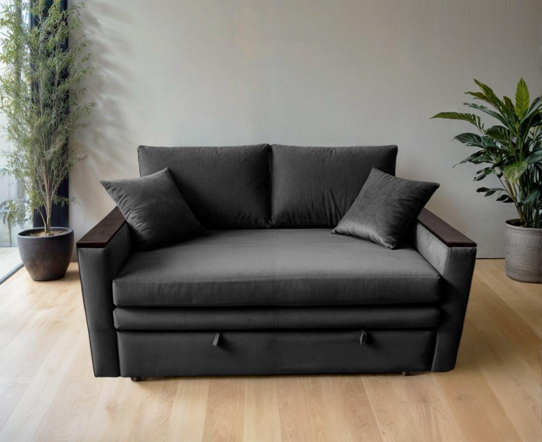 Диван-трансформер Tobi Sho Kubus-120 мягкий для гостиной велюр 1600х800х1000 мм Графитовый. - фото 3 Диван-трансформер Tobi Sho Kubus-120 мягкий для гостиной велюр 1600х800х1000 мм Графитовый. - фото 3