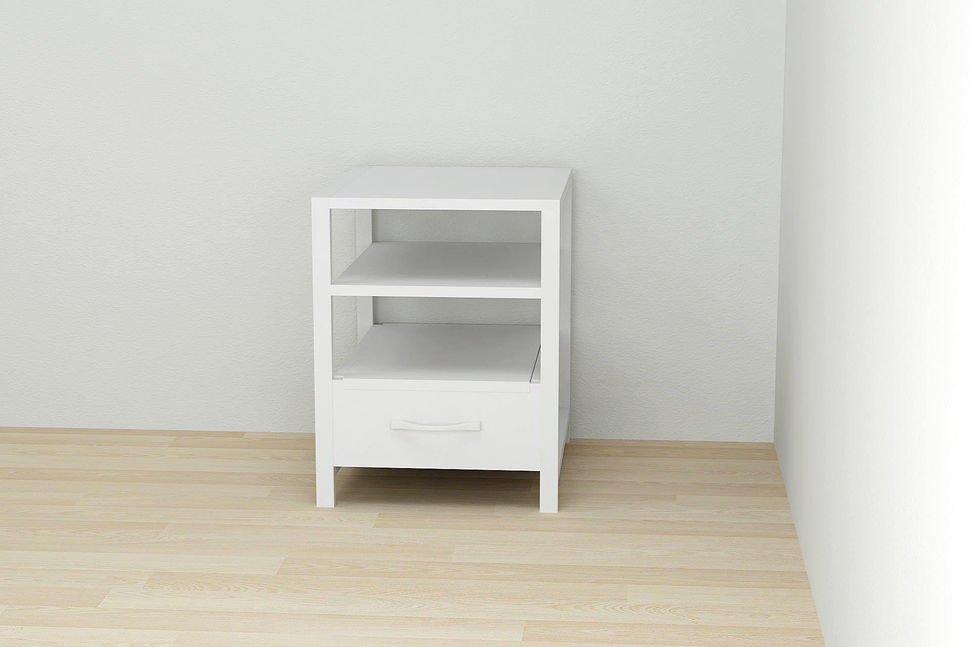 Тумба универсальная Ferrum-decor Вивьен 1/1 ДСП 16 мм 50x41x40 см Белый (FRD-104145)