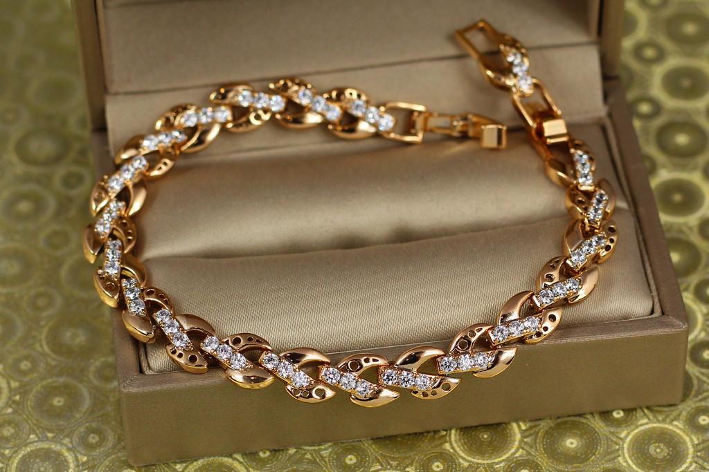 Браслет Xuping Jewelry Стоколос 17 см х 6 мм Золотистый