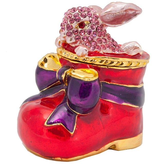 Шкатулка Кролик 6,5х6х4 см Красный (В4829)