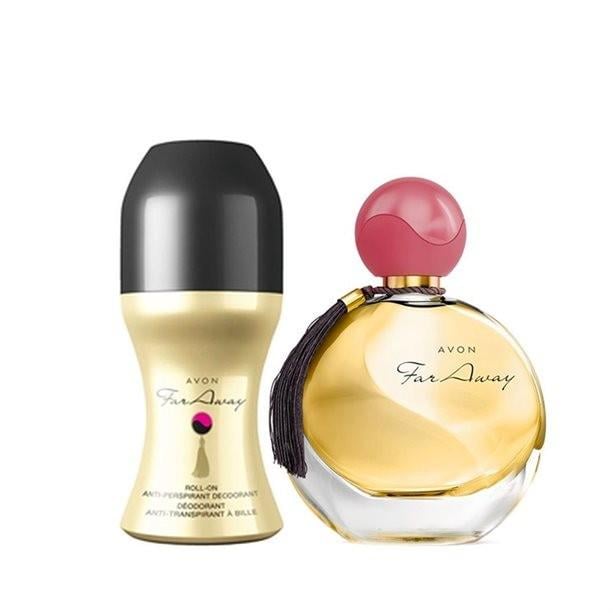 Набір жіночий парфумований Avon Far Away 2в1 вода та кульковий дезодорант-антипреспірант 50/50 мл (AV92022)