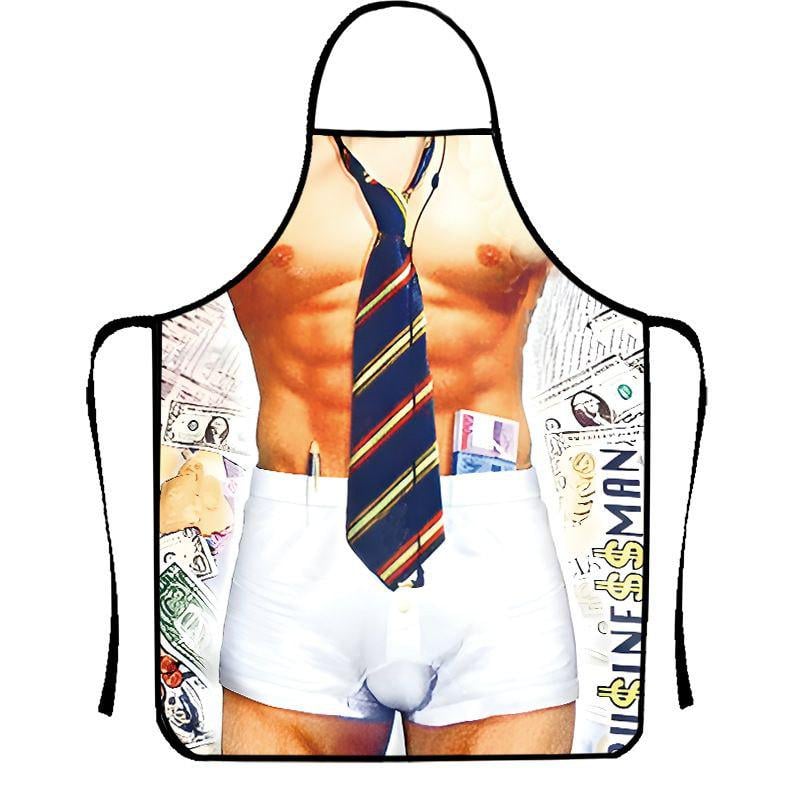 Фартук с приколом для мужчин с галстуком 80x60 см Разноцветный (50161)