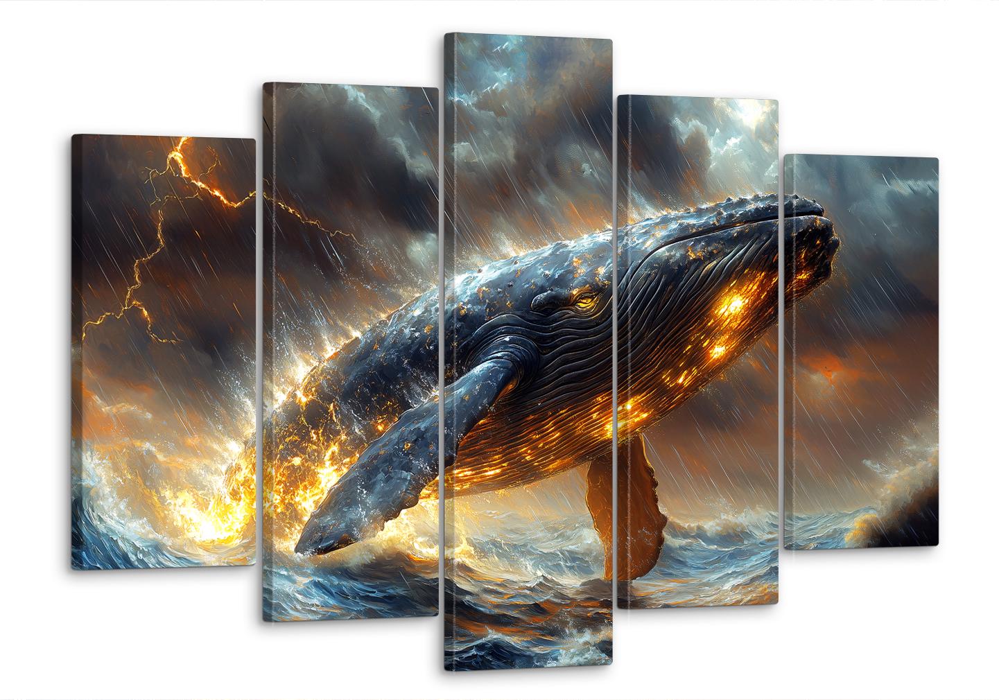 Картина модульная MAKO величественный кит 80x125 см (MK50543)
