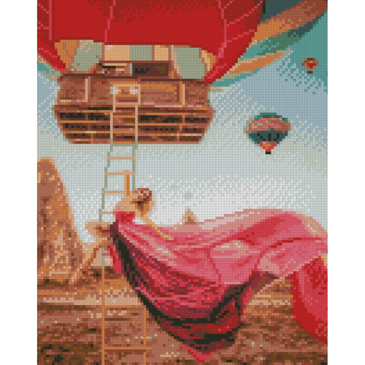 Алмазна мозаїка Strateg Преміум Підіймаючись на кулю 30x40 см (HX511) Алмазна мозаїка Strateg Преміум Підіймаючись на кулю 30x40 см (HX511)