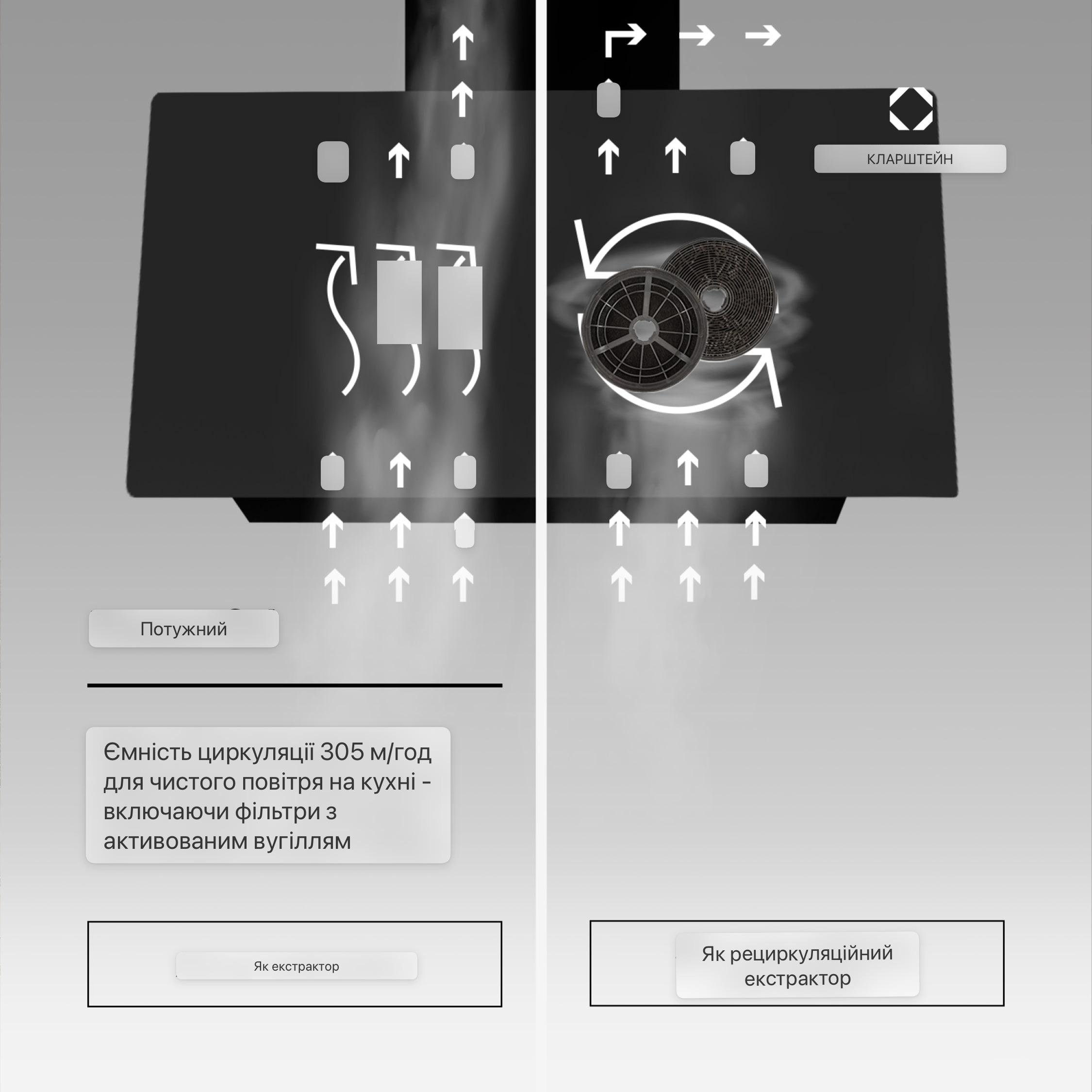 Вытяжка смарт KLARSTEIN BigBite 60 (10045552) - фото 6 Вытяжка смарт KLARSTEIN BigBite 60 (10045552) - фото 6