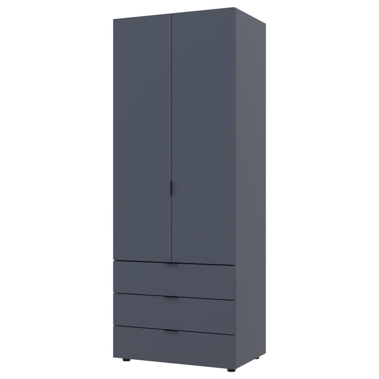 Шкаф распашной Doros Гелар 77,5х49,5х203,4 см Графит (DRS-011107)