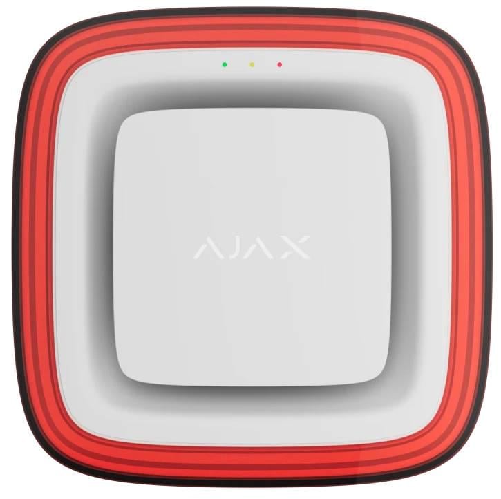 Сповіщувач бездротовий світлозвуковий адресний пожежний Ajax EN54 FireProtect Sounder/VAD Jeweller White