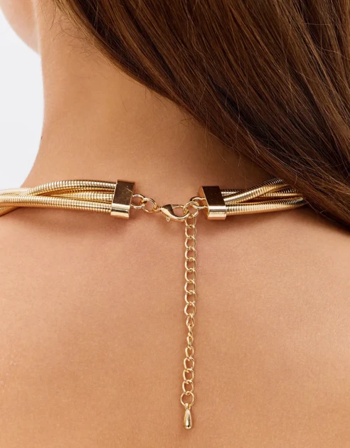 Кольє чокер потрійне багатошарове Fashion Jewerly масивне - фото 6