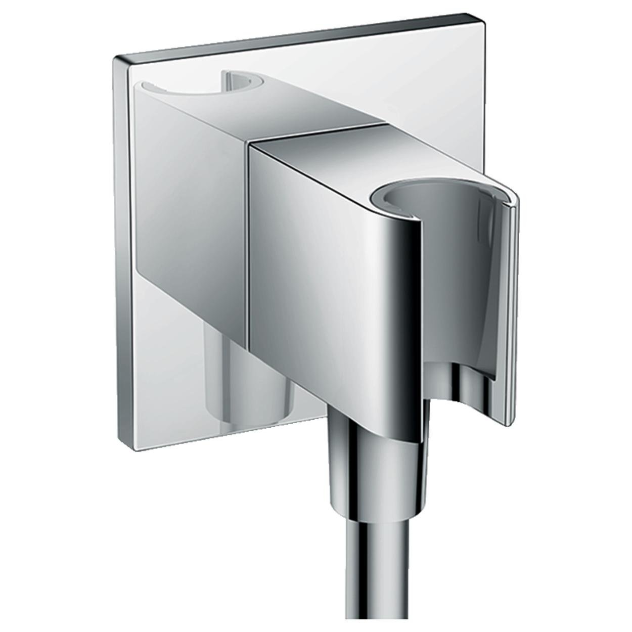 Подключение душевого шланга Hansgrohe FixFit Porter 26486000 с держателем для лейки Хром (111864)