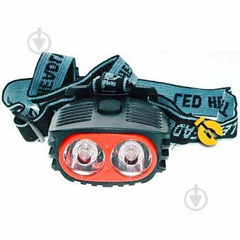 Налобный фонарь Bailong Bl-902 на батарейках Черно-красный