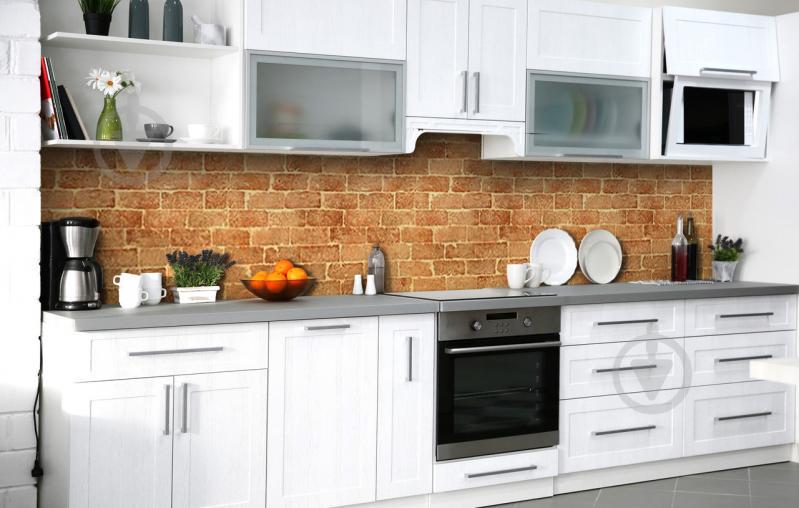 Скинали на кухню Zatarga «Акварельный кирпич» 600х3000 мм виниловая 3Д наклейка кухонный фартук самоклеящаяся