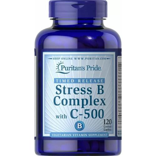 Комплекс Puritan's Pride Stress Vitamin B-Complex with Vitamin C-500 Timed Release 120 Caplets Комплекс Puritan's Pride Stress Vitamin B-Complex with Vitamin C-500 Timed Release 120 Caplets