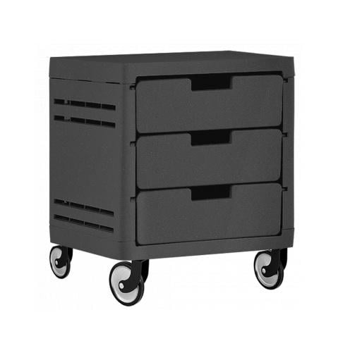 Комод пластиковий Ale 3 ящики на коліщатках Чорний (1-1-D1070) - фото 1 Комод пластиковий Ale 3 ящики на коліщатках Чорний (1-1-D1070) - фото 1