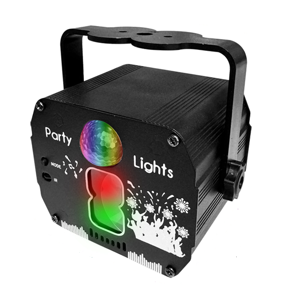 Диско-проектор лазерный Energolux QR-425 LED RGB+Laser RG с аккумулятором 4000 мАч 360° с подвижным эффектом