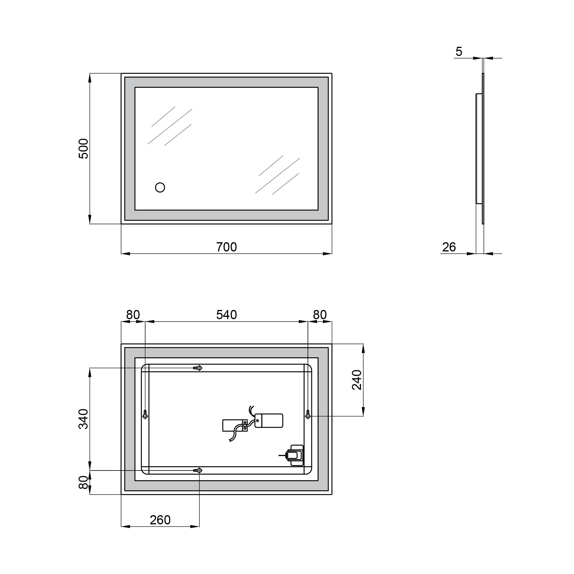 Дзеркало Qtap Stork Touch LED 700х500 мм (SD00045745-VS) - фото 2