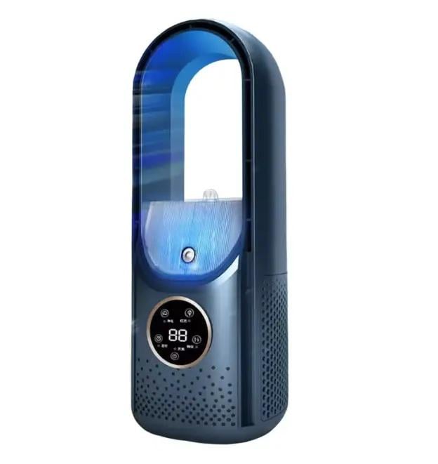 Портативный вентилятор беспроводной Smart 10042 6 скоростей дисплей Blue (989d8fbd)
