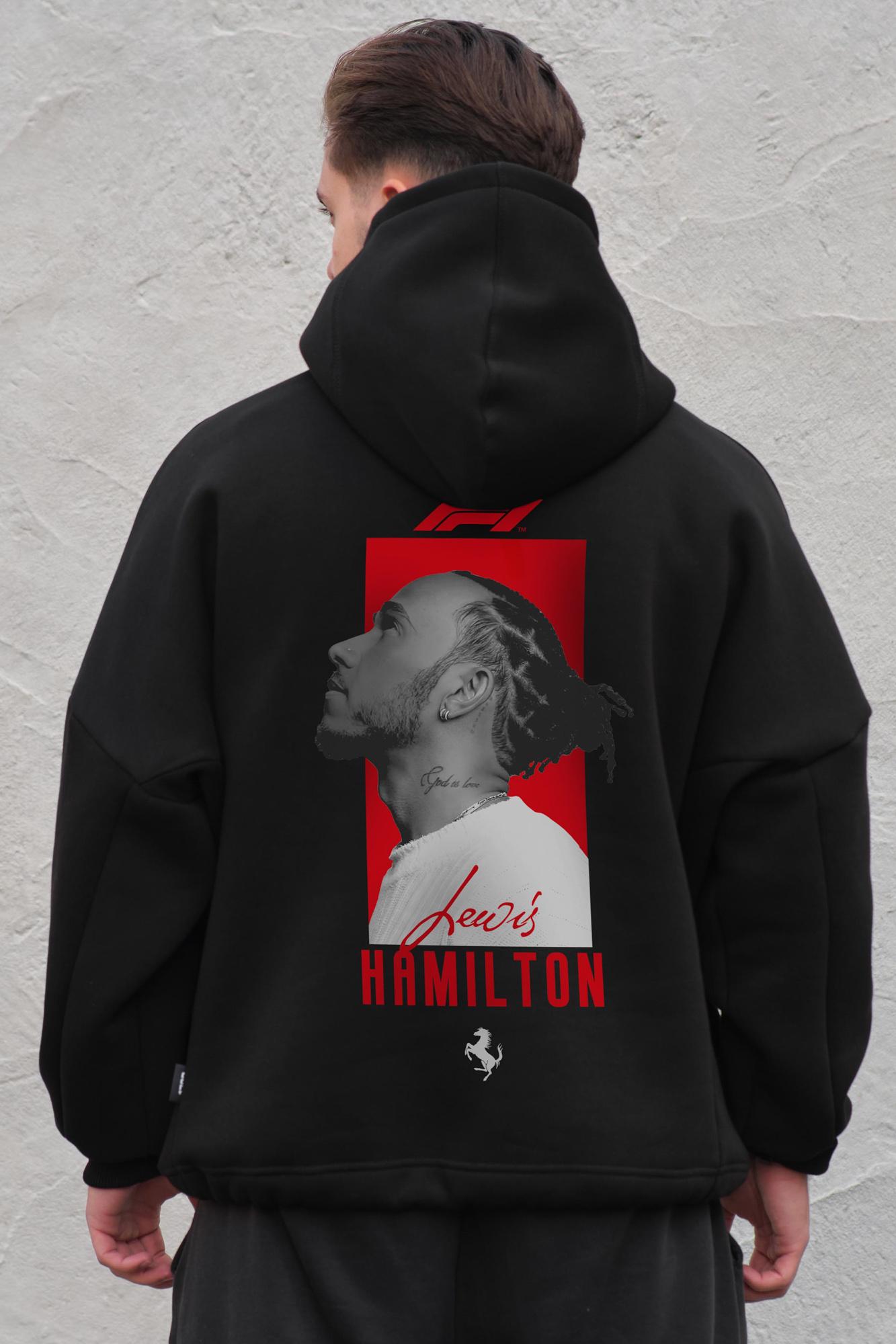 Худи на флисе Without с капюшоном и принтом Hamilton оверсайз Black (8055524) Худи на флисе Without с капюшоном и принтом Hamilton оверсайз Black (8055524)