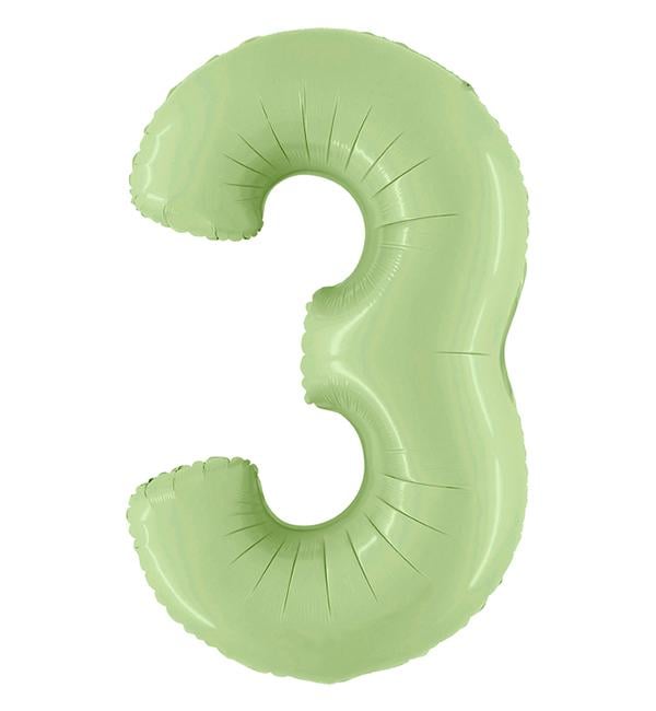 Кулька Цифра 3 100 см Оливкова (10956116) - фото 1 Кулька Цифра 3 100 см Оливкова (10956116) - фото 1